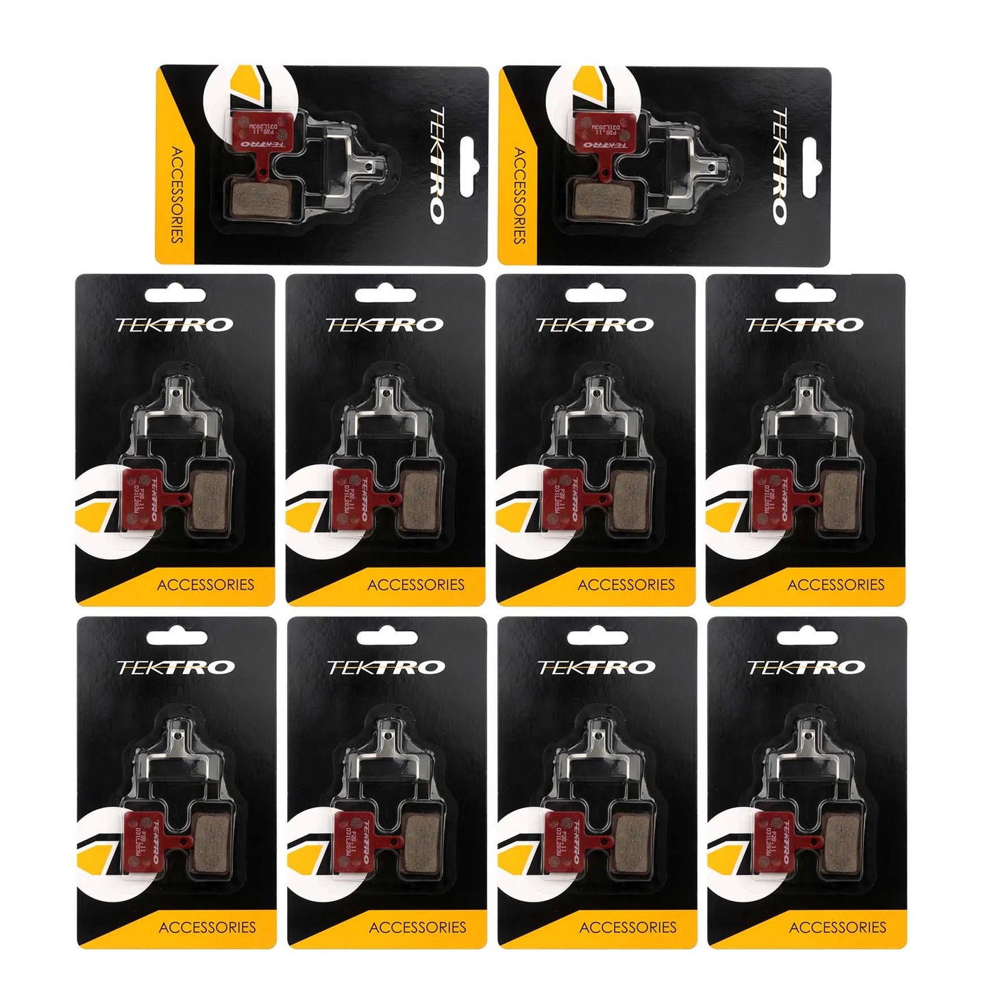 TEKTRO P20.11 Semi-Metallic Brake Pads for Mountain Bike Disc Brake Systems - High Friction, Durable & Quiet Performance