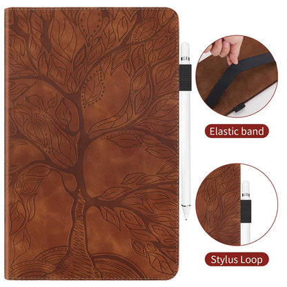 Tablet Funda For Lenovo Tab One 8.7 Case TB305FU TB305XU Emboss Tree Wallet Stand Cover For Lenovo Tab One / Lenovo Tab K9 Case