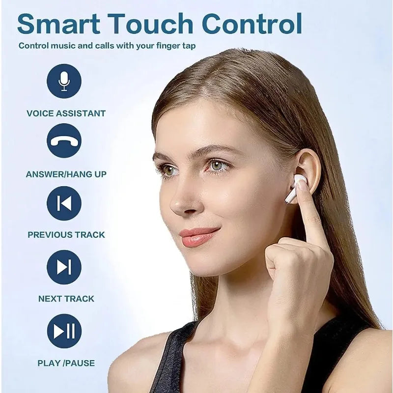 Wireless Earphones Dual Ear In Ear headphones Ultra Long Standby Running Bass Sports Earburds Music Headset With Mic