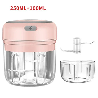 250/100ML Electric Kitchen Food Chopper Mini USB Food Crusher Portable Meat Grinder Vegetable Chopper For Kitchen Household