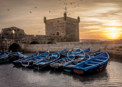 Morocco Essaouira Sunset Cultural Attractions Art Print Canvas Painting Wall Picture Modern Living Room Wall Home Decor Gifts
