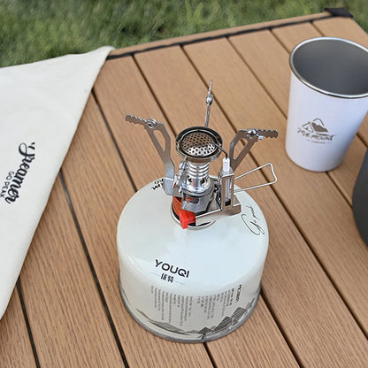 Ultra-Light Portable Gas Burner, Mini Camping Stove with Piezo Ignition for Outdoor Cooking Hiking Picnic〔YY26〕