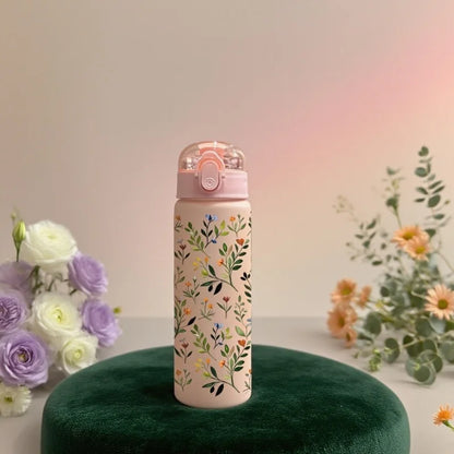780ml 3D Printed Cute Cartoon Water Bottle Leakproof Plastic Straw Cup Portable Outdoor Large Capacity Sports Water Bottle
