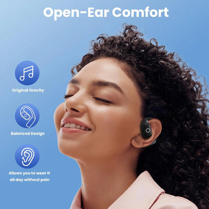 2026 New Open Ear OWS Earphones Bluetooth 5.4 Wireless Headphones HiFi Sound Headset Touch Control TWS Earbuds 60 Hours Playback