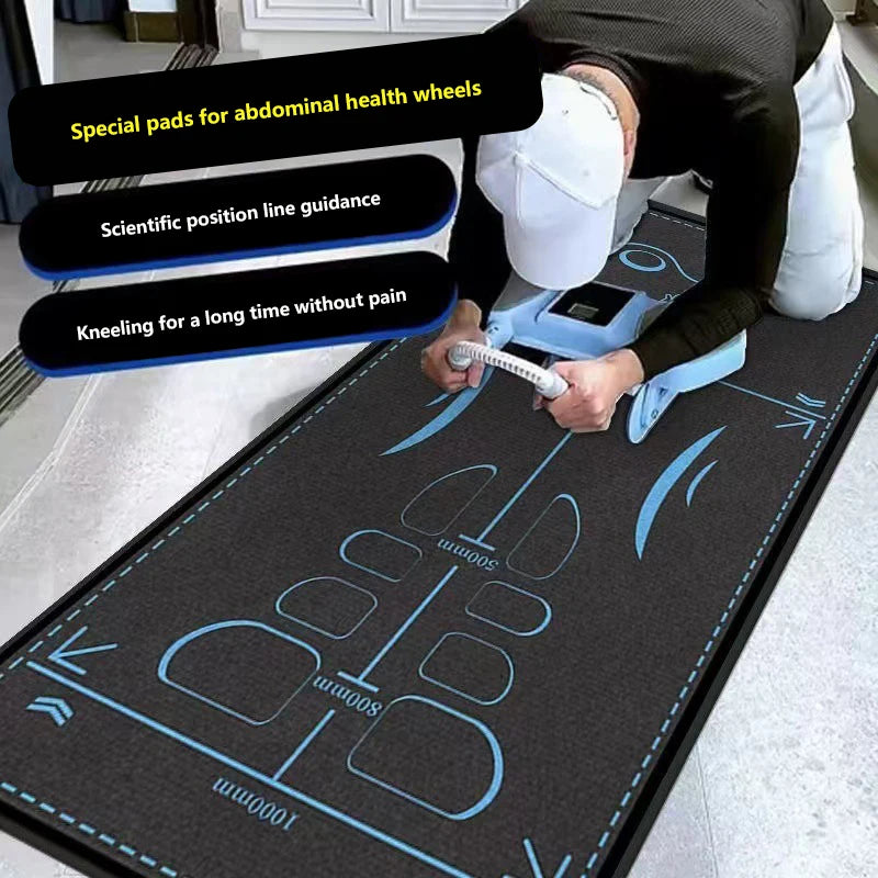 Eco-Friendly Yoga Mat With Scale For Fitness Exercise Non-Slip Abdominal Wheel Mat For Home Workouts