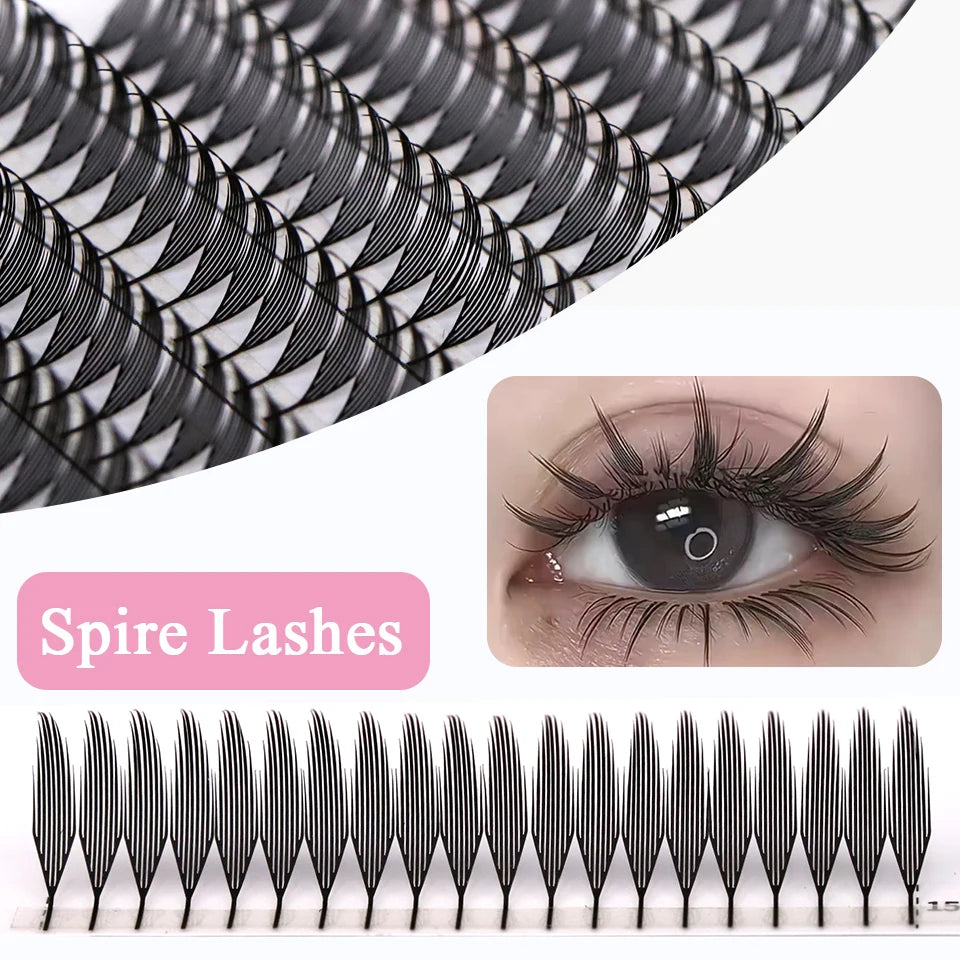 Comic Spire Eyelash Extension Natural Lightweight Cashmere Manga False Eyelash Premade Fans Feather Anime Lashes for Makeup Tool