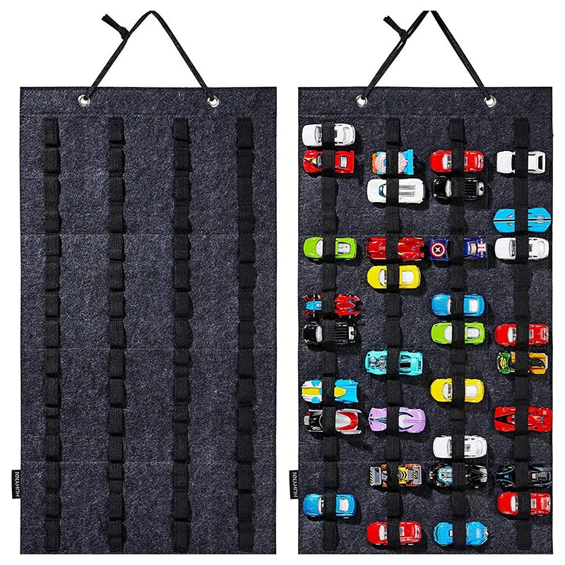 Hanging Organizer For Hot Wheels Wall Mount Display Case Large Capacity Storage Box Bags Hold Up Toy Matchbox Cars Kids Gift