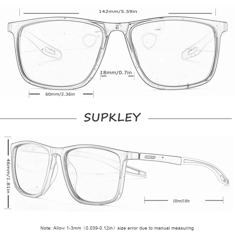 SUPKLEY Sports Sunglasses for Men Women Comfortable Light Weight Polarized Sun Glasses UV400 Eyewear Accessory Best Gift Choice