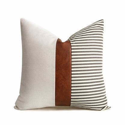 Cushion Cover Luxury Pillow Case 45*45 Sofa Decorative PU Leather Cushion For Living Room Bedroom Car Decor New