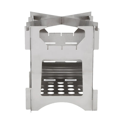 Outdoor Wood Burning Stove Stainless Steel Folding Mini Portable Cooker for Outdoor Camping Travel Hiking Picnic