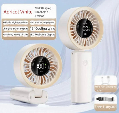 Portable Handheld Fan Foldable Handheld Fan Personal Cooling Ultra Compact Lightweight for Outdoor, Office