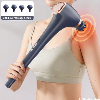 Handheld back massager, suitable for shoulder, foot, leg, calf, and body massagers, rechargeable, electric massager, men's and w