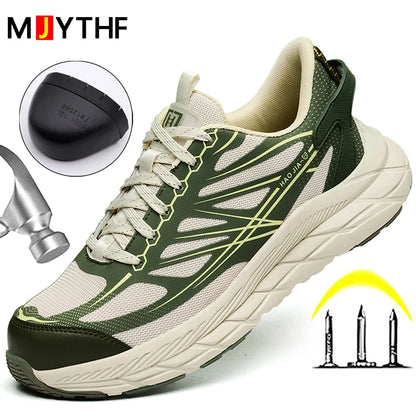 Lightweight Steel Toe Shoes Work Sneakers Safety Shoes Men Anti-Smash Anti Puncture Indestructible Shoes Security Breathable
