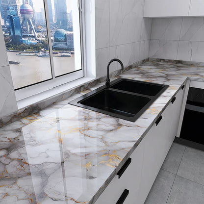 Tile Stickers Waterproof and Oil-proof Kitchen High Temperature Resistant Renovation Self-adhesive Cabinet Countertop Wallpaper