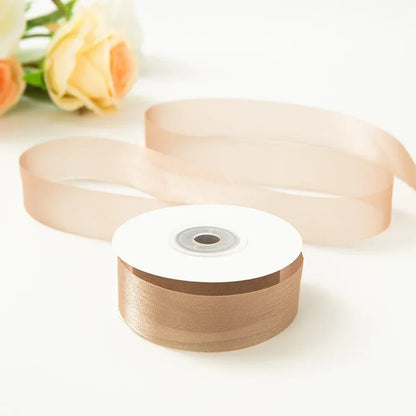 Beautiful Translucent Chiffon Ribbons 2.5cm Width DIY Handicraft Bowknot Festival Gift Box Packing Ribbons
