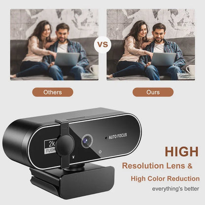 Lenovo 4k Hd Mini Webcam With Microphone Full Hd 2k Webcam Autofocus Usb Webcam For Auto Focus Pc Laptop Video Shooting Camera