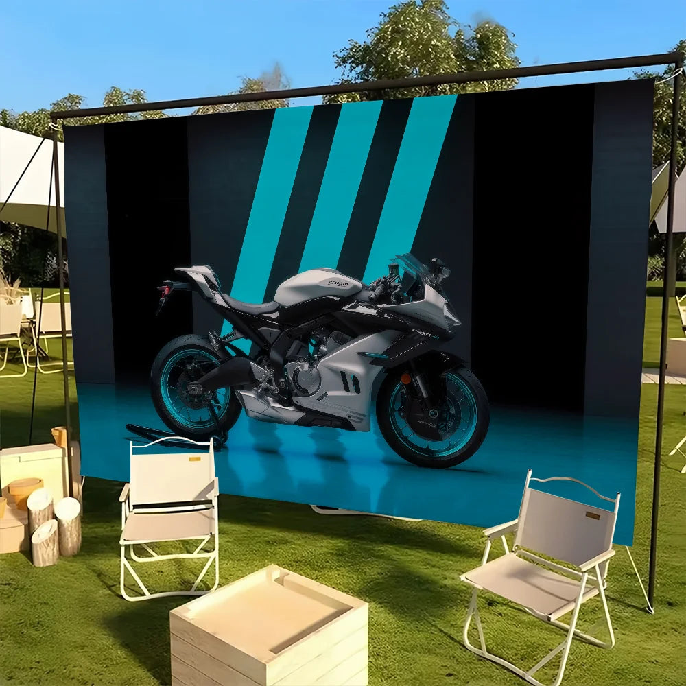 CFMoto Fashion Brand Motorcycle flag Art Sci Fi Room Home Decor Wall Mount Home Decor Banner