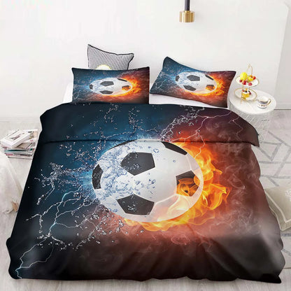Football Duvet Cover Set Comforter Bedding 3d Children'S Bedding Set 3-Piece 1 Quilt Cover King Size