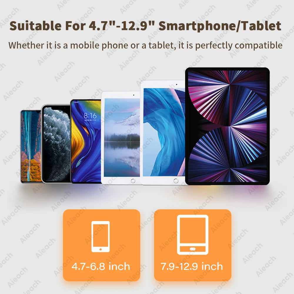 Portable Monitor Stand & Tablet Stand Holder Adjustable, Foldable, For 7 to 12 Inches Most Tablets, Kindle Fire and Smart Phones