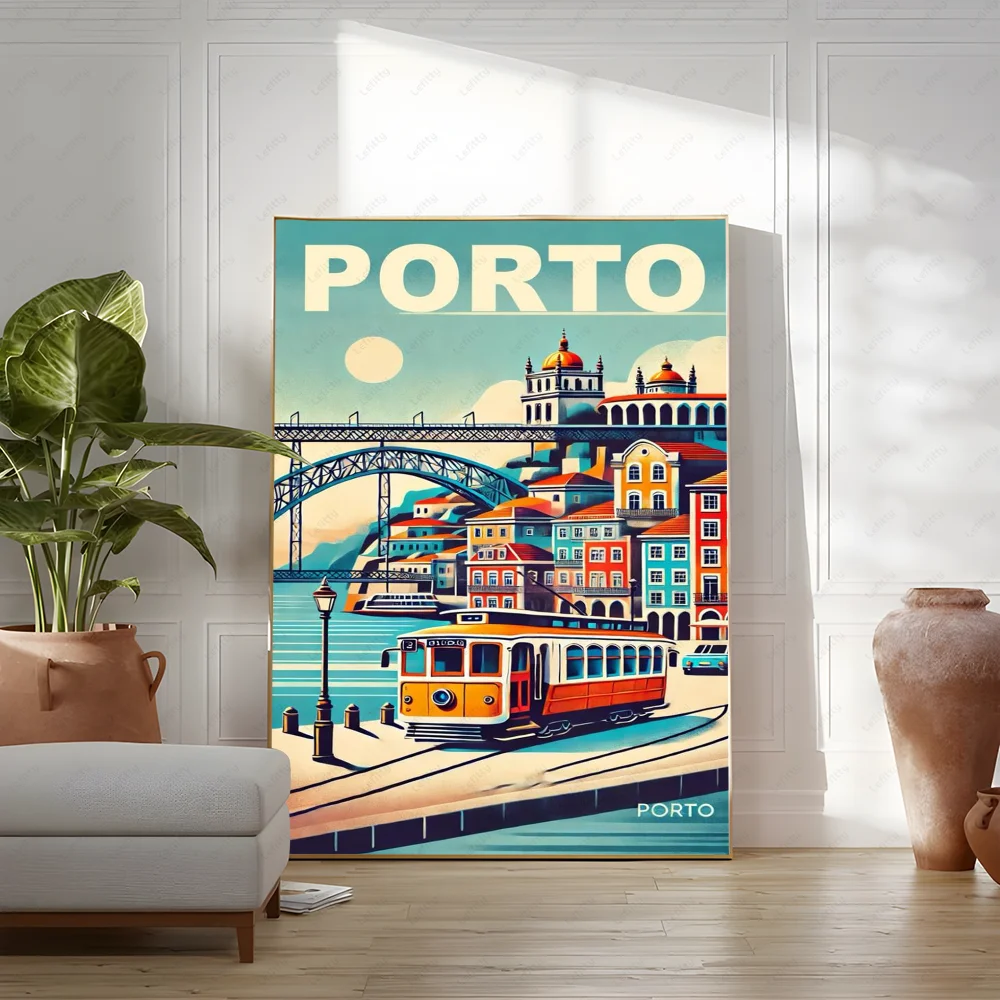 Pictures Portugal Painting Poster Room Decor Home Decoration Interior Wall Art Printing Waterproof Bathroom BedRoom Posters Gift