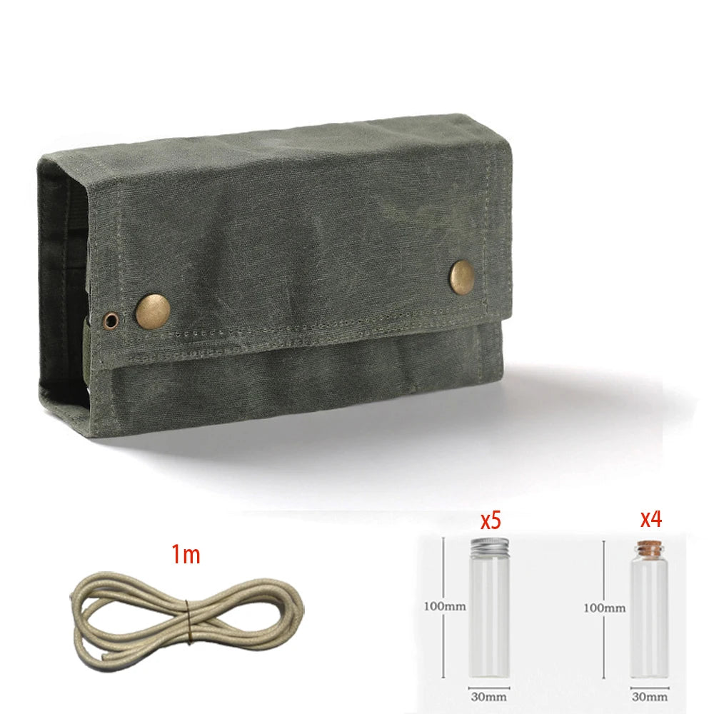 Outdoor Camping Spice Bottle Bag Set Portable Camping Picnic Seasoning Bottle Storage Bag Condiment Jar Seasoning Bottle Holder