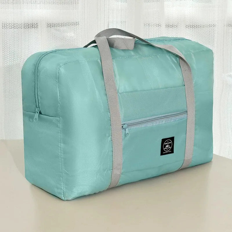 HOMEFISH Foldable Travel Tote Bag for Women, Lightweight Carry-on Luggage Bag Large Capacity Casual Sports Bag, Ideal for Short
