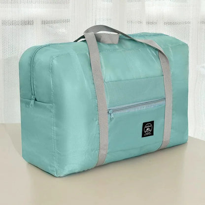 HOMEFISH Foldable Travel Tote Bag for Women, Lightweight Carry-on Luggage Bag Large Capacity Casual Sports Bag, Ideal for Short