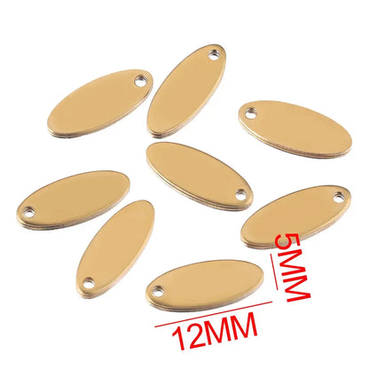 50pcs Customized Custom Laser Engrave Name LOGO Stainless Steel Personalized Necklace Extend Chain Tail Tag Jewelry Wholesale