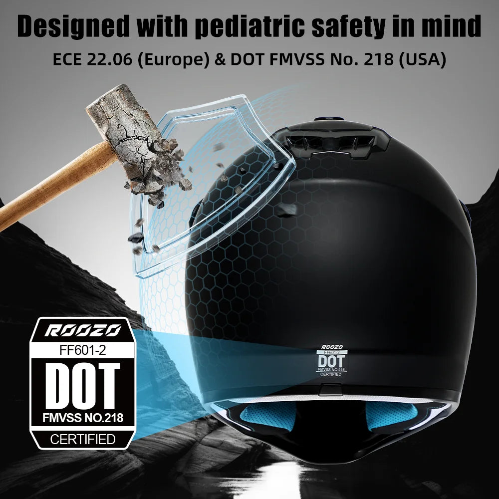 Kids Motocross Helmet with Motocross Goggles and Gloves Child Motorcycle Off-Road Helmets for Dirt Bikes ATVs Quads