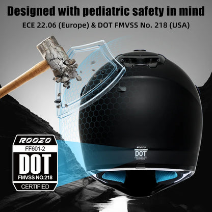 Kids Motocross Helmet with Motocross Goggles and Gloves Child Motorcycle Off-Road Helmets for Dirt Bikes ATVs Quads