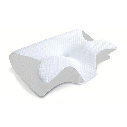 1 Stück Nackenstützkissen aus Memory-Schaum, 2-in-1 ergonomisches orthopädisches Konturkissen gegen Nackenschmerzen, konturiertes Stützkissen, Nackenkissen