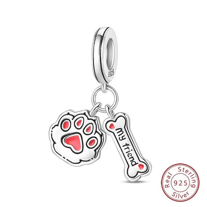Original 925 Sterling Silver Charms Beads Winter Snowflake Snowman Igloo Penguin Pendant Fit Bracelet Women Jewelry Gift