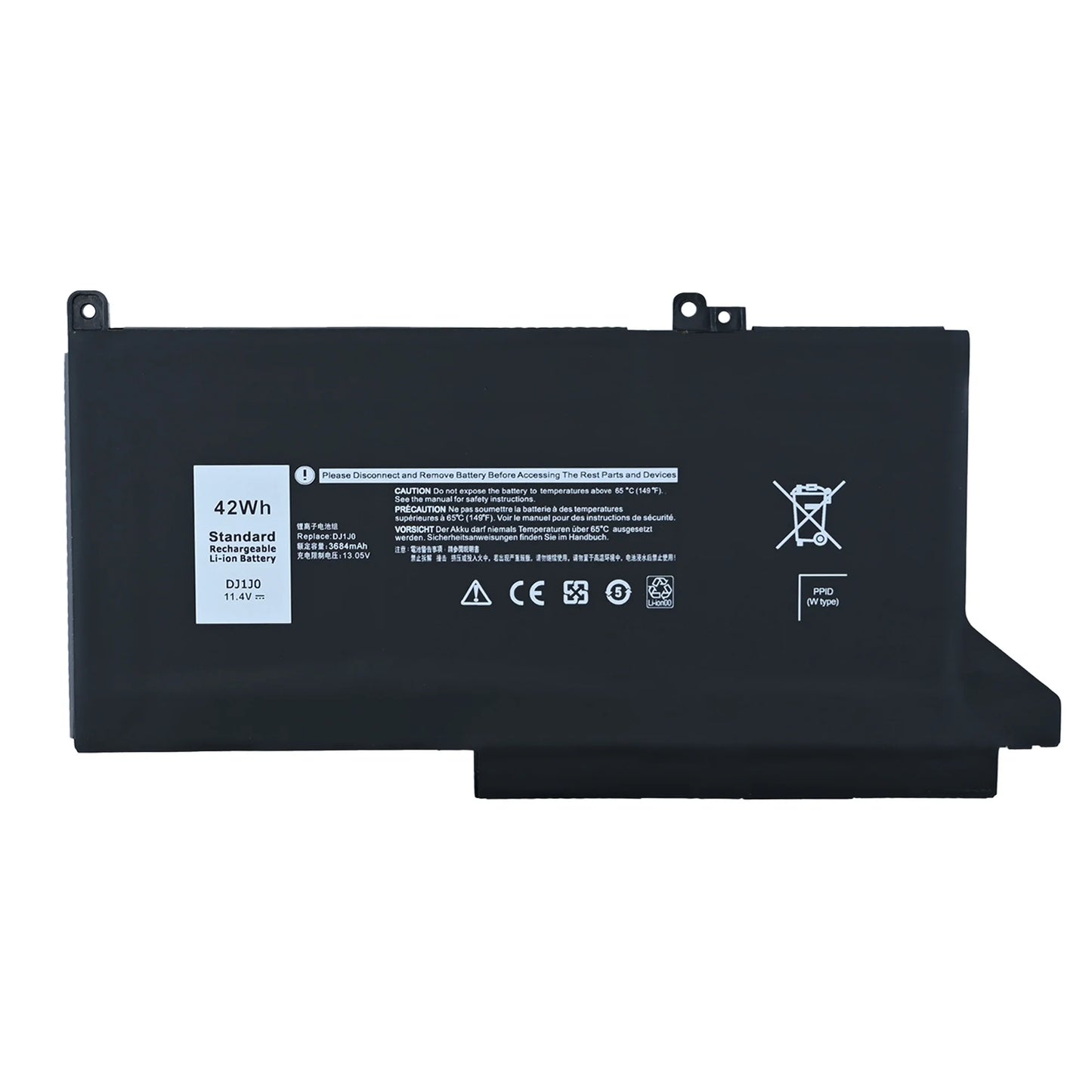 42Wh DJ1J0  Laptop Battery for Dell Latitude 12 7280 7290 E7280 E7290 13 7380 7390 E7380 E7390 14 7480 7490 E7480 E7490 Series