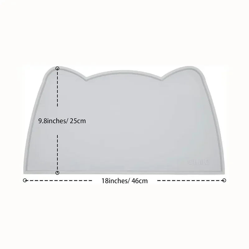 Silicone Pet Food Mat Easy To Clean Cat Dog Food Mat Pet Supplies Waterproof Spill-Proof Food-Grade Bowl Mat BPA Free Large Size