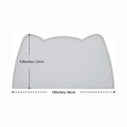 Silicone Pet Food Mat Easy To Clean Cat Dog Food Mat Pet Supplies Waterproof Spill-Proof Food-Grade Bowl Mat BPA Free Large Size