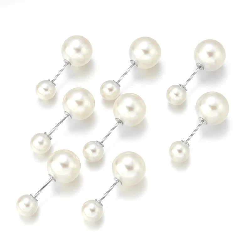 10pcs Imitation Pearl Brooch Pins 38/54/73mm Beige Double Pearl Safety Pins For Jewelry Making Party DIY Clothing Accessories