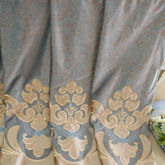 European-style curtains for living room dining room bedroom Chenille luxury high-end blackout embroidery extravagance retro new