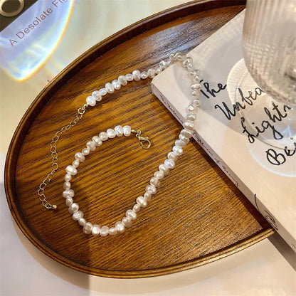 Pearl Necklace For Women Simple Fashion Collarbone Chain White Choker Necklaces Wedding Jewelry Pendant Choker Подвеска На Шею
