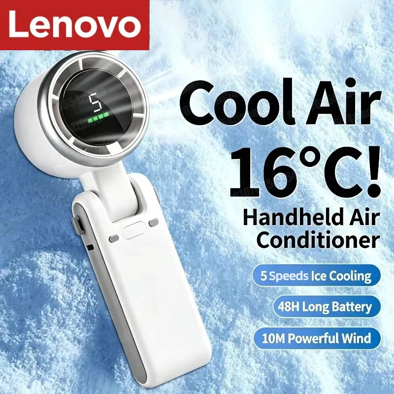 Lenovo 3-in-1 Fan 5-speed 3600mAh Rechargeable Lithium Battery USB Charging Travel Mini Fan For Travel Outdoor Activities 2026