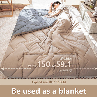 BISINNA Camping Sleeping Bag Portable Pillow Blanket Quilt for Outdoor Traveling Pinic Hiking