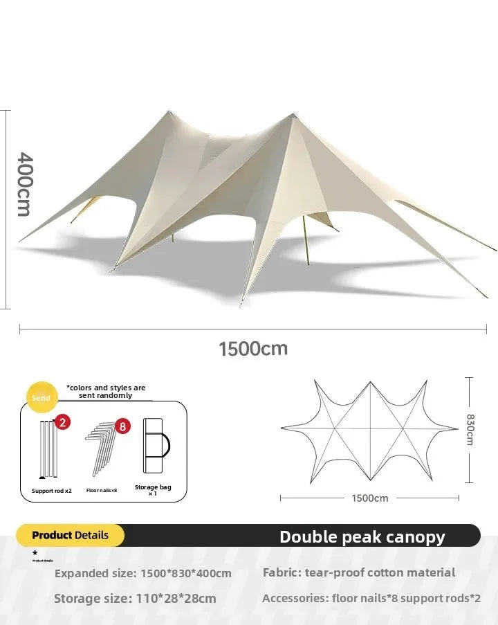 Tent, Large Outdoor Giant Camp, Rain and Sun Protection, Suitable for Outdoor Camping