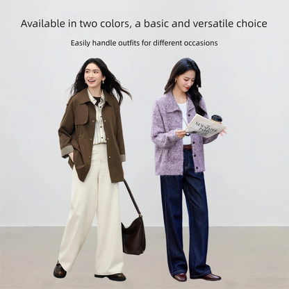SENTUBILA Straight Jeans Woman Casual High-Waisted Cotton Jeans 2025 Autumn New Collection Pants Women's Clothing W53NA3335