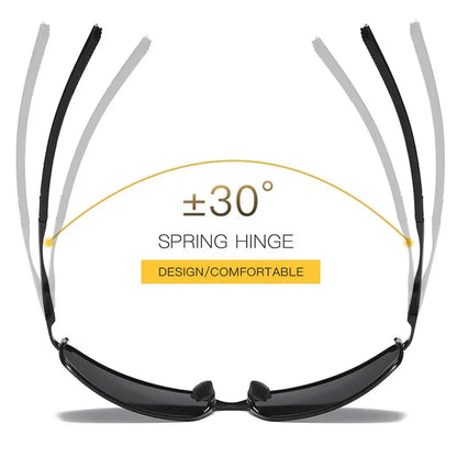 Photochromic Men Polarized Sunglasses Male Metal Square Glasses Driving Sun Glasses UV400 Outdoor Sports Cycling Goggles