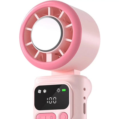 Portable Fan Handheld 5 Speeds Foldable Rechargeable Handheld Personal Fan For Outdoor Travel Beach Camping Hiking Home Office