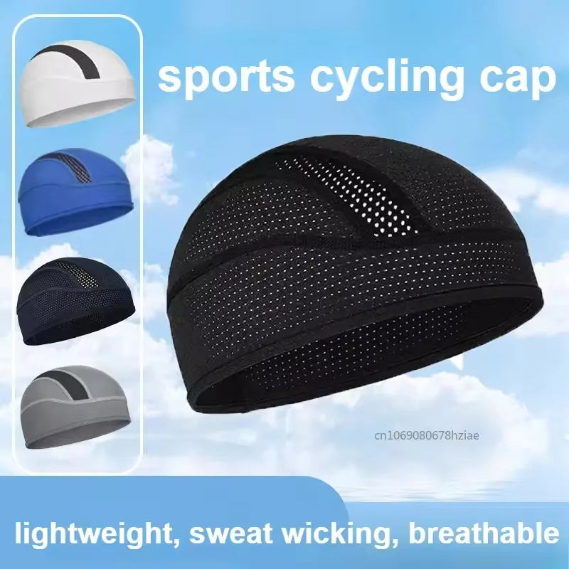 Motorcycle Helmet Cap: Outdoor Cycling and Mountain Biking Cap, Sweat-Wicking and Breathable Mesh Head Cover