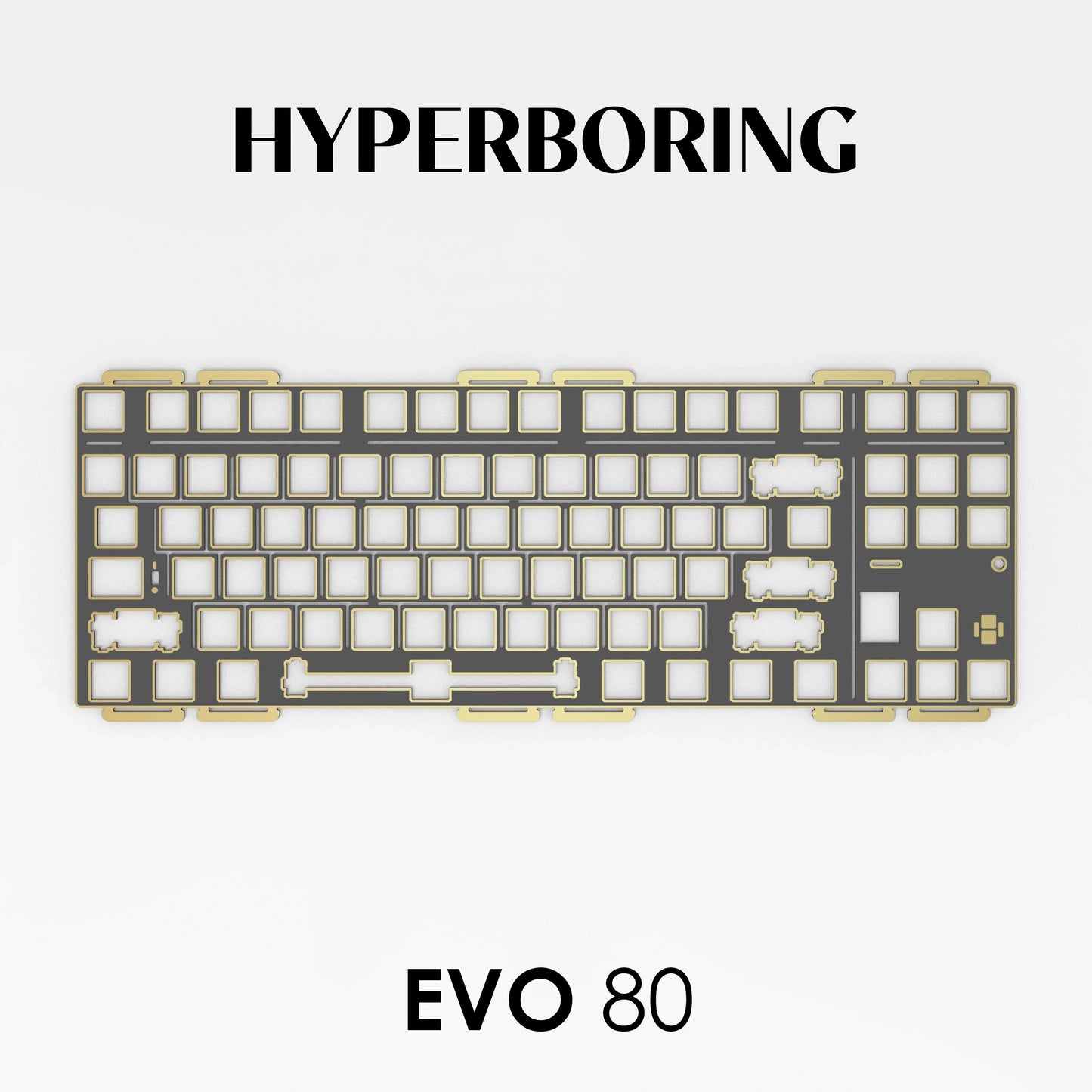Evoworks EVO80 Customized Mechanical Keyboard Accessories PP PC FR4 Aluminum Copper Positioning Plate for Keyboard Gifts