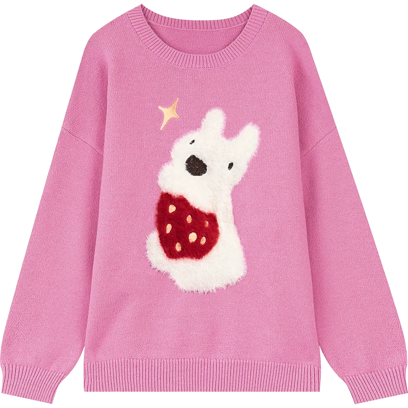 ELFSACK 2024 Autumn New Arrivals Colorful Christmas Y2K sweater Knitwear for women