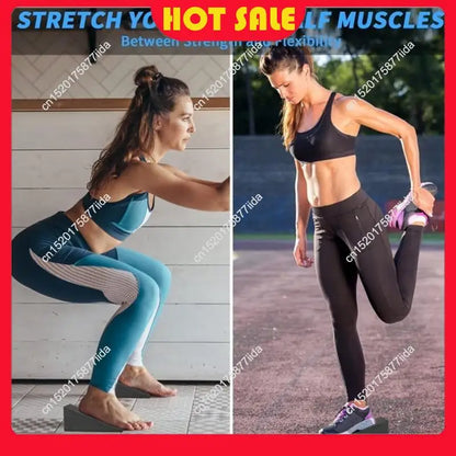 Hot Deal-2 Pcs Yoga Mats, Adjustable Squat Ramp, Incline Board Improve Strength For Squat And Deadlift