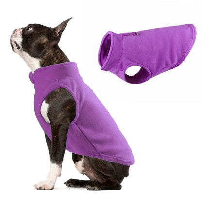Warm Fleece Dogs Clothes Pet Dog Jacket Vest With D-Ring For Small Dog Cats Clothing French Bulldog Costumes Chihuahua Coat