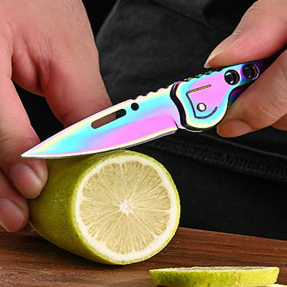 Folding Fruit Knife Stainless Steel Meat Cleaver Kitchen Knife with Non-slip Handle for Kitchen Accessories Pocket Knife